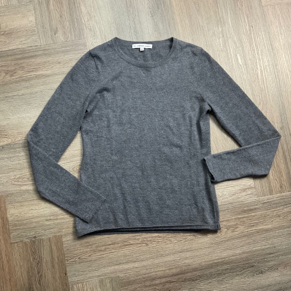 The Cashmere Project Sweater Womens Small Gray 100% Cashmere Crew Neck Pullover